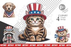Patriotic Animal Clipart Product Image 1