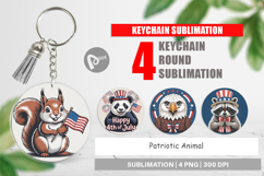 Keychain Patriotic Animal Product Image 1