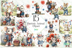 Patriotic Animal Clipart Product Image 1