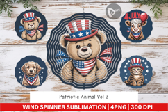 Wind Spinner Patriotic Animal Product Image 1