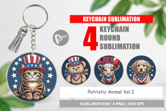 Keychain Patriotic Animal Product Image 1