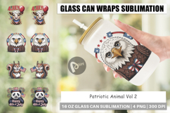 Glass Can Patriotic Animal Product Image 1