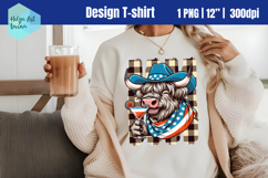 Patriotic Sublimation T-shirt, Brush Stroke PNG Product Image 1