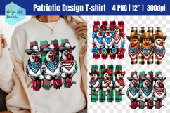 Patriotic Sublimation T-shirt, Brush Stroke PNG Product Image 1
