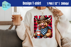 Patriotic Sublimation T-shirt, Brush Stroke PNG Product Image 1