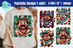 Patriotic Sublimation T-shirt, Brush Stroke PNG Product Image 1