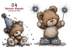 Patriotic Animals Clipart PNG Product Image 1