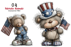 Patriotic Animals Clipart PNG Product Image 1