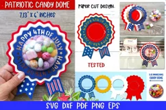 Patriotic Award Ribbon Candy Dome, 4th of July Candy Dome Product Image 1
