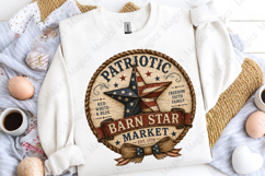 Patriotic Barn Star Market Vintage Americana Sign PNG Product Image 5