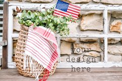Patriotic Background Mockup | Digital Photo | Fourth of July Product Image 1
