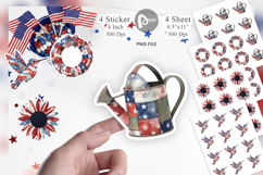 Patriotic Bloom Fabric Sticker Product Image 1