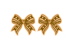 Patriotic Bow Earrings, Studs, USA Bow America Flag SVG Product Image 2
