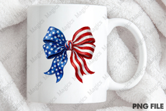 Patriotic Bow Sublimation PNG Product Image 3