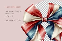 Patriotic Bows | Watercolour Clipart PNG Product Image 5