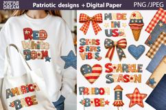 Patriotic Sublimation Bundle | 4th Of July Digital paper Product Image 1