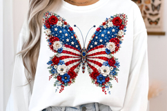 Patriotic Butterfly 4th of July PNG Product Image 2