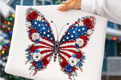 Patriotic Butterfly 4th of July PNG Product Image 4