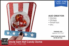 Patriotic Candy Dome SVG for Cricut  | 4th of July Party