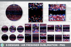 Bundle of six 4th of July car air freshener sublimation designs.