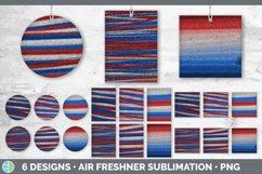 Bundle of six 4th of July car air freshener sublimation designs