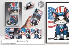 Digital Paper Patriotic Cat Product Image 1