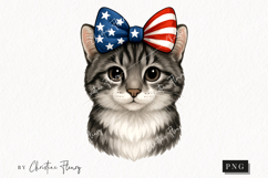 Cute Patriotic Cat PNG | 4th Of July PNG Product Image 1