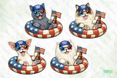 Patriotic Cat Collection PNG Product Image 1