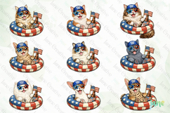 Patriotic Cat Collection PNG Bundle Product Image 4
