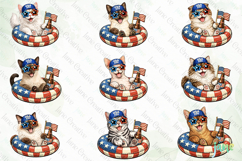 Patriotic Cat Collection PNG Bundle Product Image 3