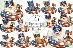 Patriotic Cat Collection PNG Bundle Product Image 1