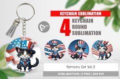 Keychain Patriotic Cat Product Image 1