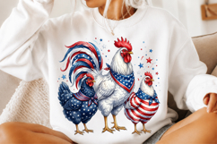 Patriotic Chickens 4th of July PNG Product Image 2