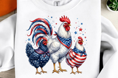 Patriotic Chickens 4th of July PNG Product Image 1
