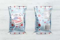 patriotic chip bag printable design is perfect as decor of you Independence day party