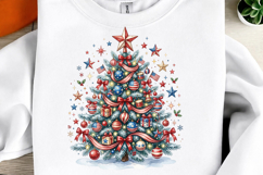 Patriotic Christmas Tree PNG Product Image 1