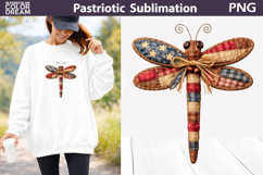 Patriotic Dragonfly Clipart | Fourth Of July Sublimation Product Image 1