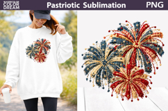 Patriotic Fireworks PNG | 4th of July Sublimation Product Image 1