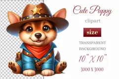 Cute and adorable cartoon puppy on American flag background with white flowers. Perfect for 4th of july Independence Day. Create a joyful mood with this adorable character.