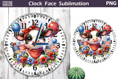 Patriotic Clock Face Sublimation | 4th of July Clock Design Product Image 1