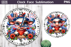 Patriotic Clock Face Sublimation | 4th of July Clock Design Product Image 1