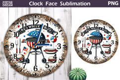 Patriotic Clock Face Sublimation | 4th of July Clock Design Product Image 1