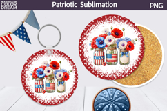 Memorial Day Round Coaster | Patriotic Car Coaster Product Image 1
