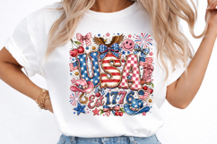 Patriotic Coquette Bow Shirt Design Product Image 3