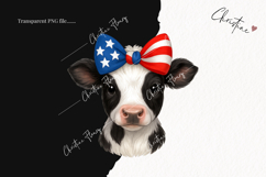 Cute Patriotic Cow PNG | 4th Of July PNG Product Image 2