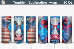 Patriotic Cow Tumbler Bundle | Patriotic Highland Cow Product Image 2