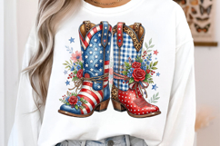 Patriotic Cowgirl Boots PNG Product Image 2