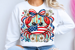 Patriotic Crab Sublimation PNG Product Image 1