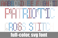 Patriotic Cross Stitch Color Font Product Image 1