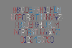 Patriotic Cross Stitch Color Font Product Image 3